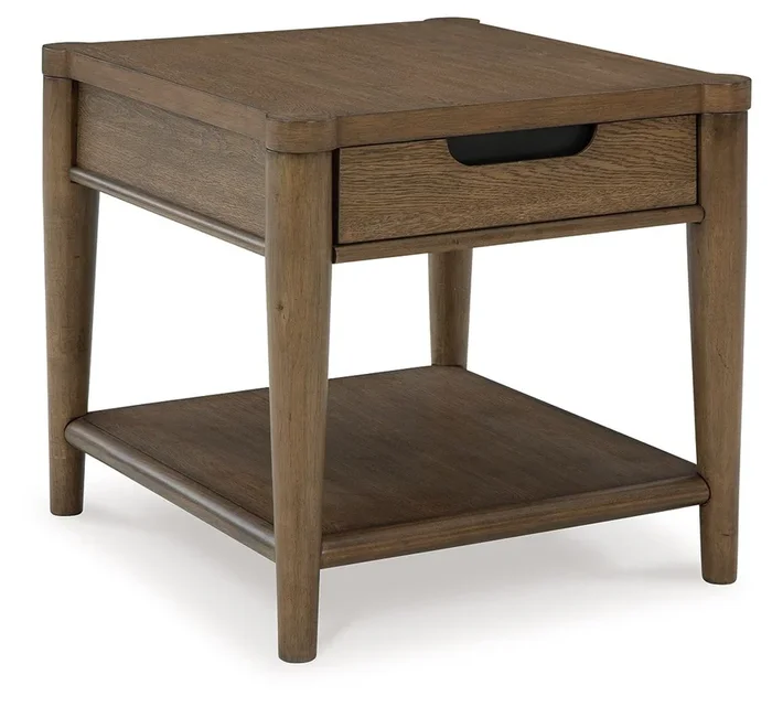 Roanhowe – Rectangular End Table – Brown