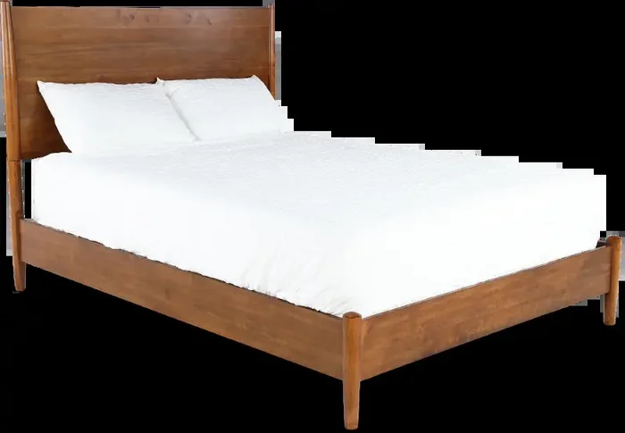 Robin Mid-Century Modern Brown King Platform Bed
