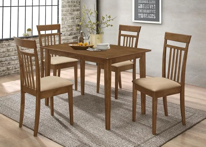 Robles – 5 Piece Rectangular Dining Table Set – Chestnut