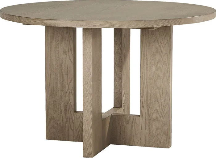 Rosolli Gray Round Dining Table