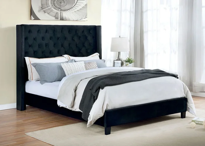 Ryleigh Black Upholstered Bed