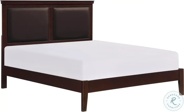 Seabright Cherry Queen Upholstered Panel Bed