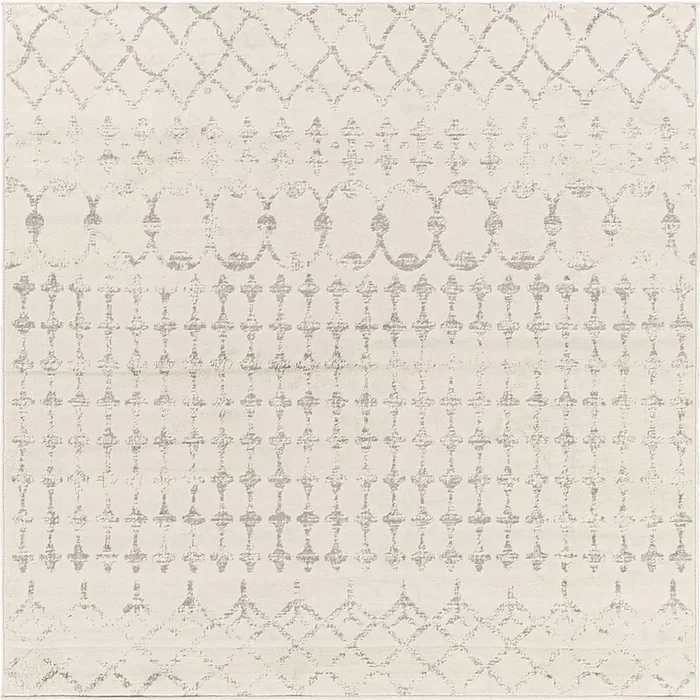 Sharease II Off-White 6’7 Square Rug