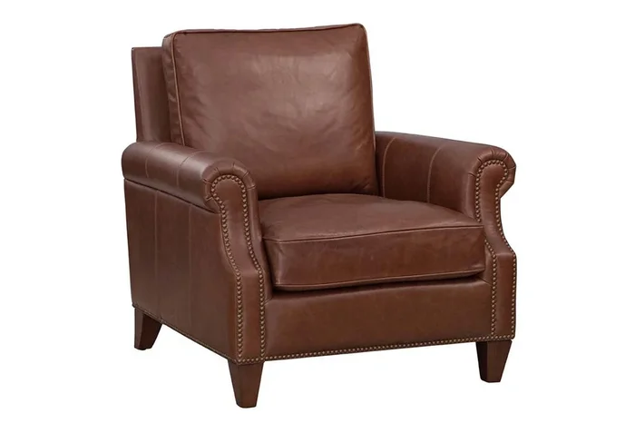 Shelley Chaps “Quick Ship” Traditional Top Grain Leather Pillow Back Chair