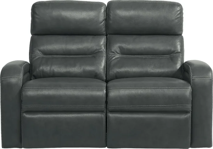 Sierra Madre Leather Stationary Loveseat