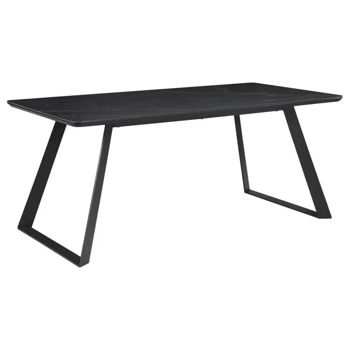 Smith – Rectangular Ceramic Top Dining Table – Black