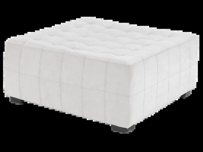 Solid Bone Tufted Cocktail Ottoman
