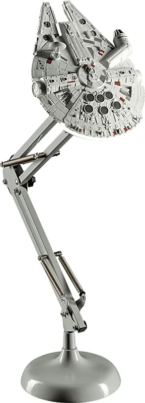 Star Wars Decor Gray Millennium Falcon Posable Desk Lamp