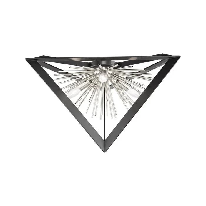 Sunburst 3-Light Flush Mount | Plafonnier affleuré Sunburst à 3 ampoules | D06HQZNS