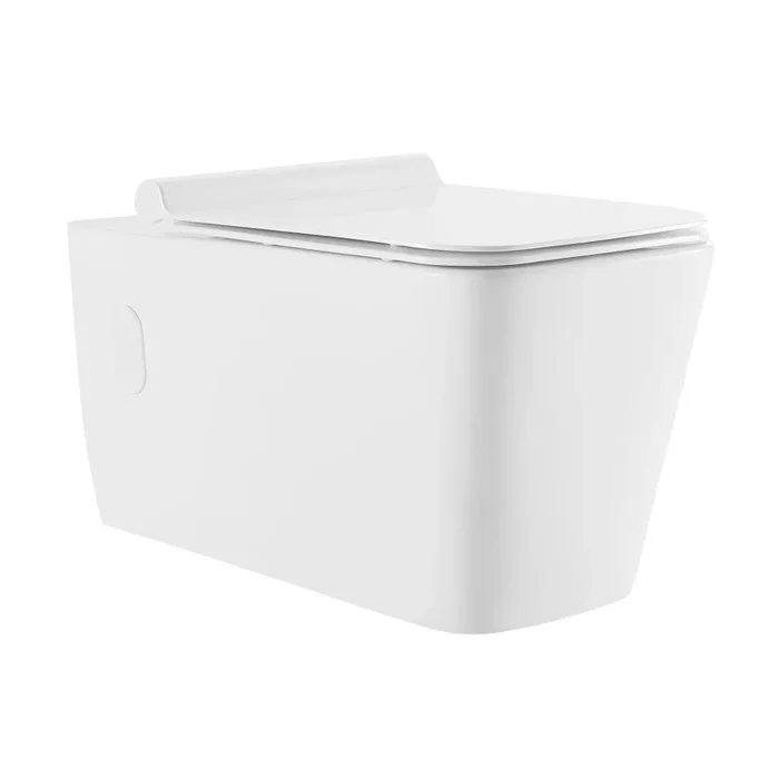 Swiss Madison Concorde Wall hung Toilet Bowl, Black Hardware