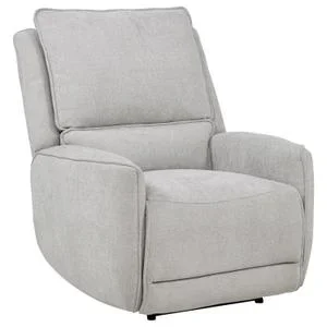 Sylmar Chenille Upholstered Power Recliner Dove Grey