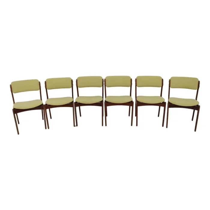 Teak Dining Chairs by Erik Buch, Denmark, 1960s, Set of 6