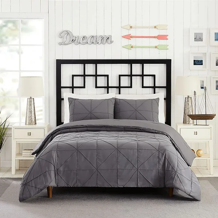 Tennystone Dark Gray King 3 Pc Comforter Set