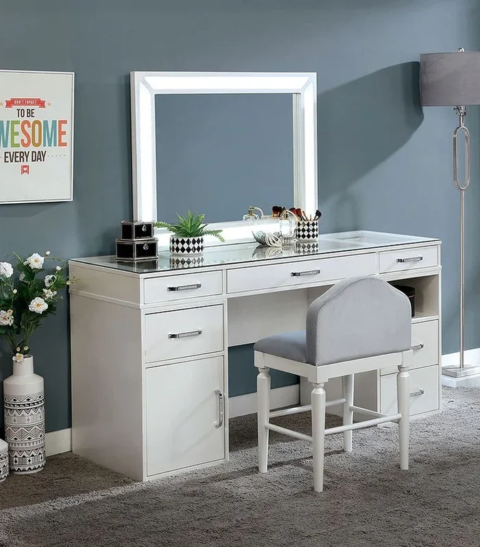 Vickie Vanity Set (Luminous White)