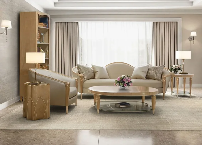 Villa Cherie Caramel Living Room Set