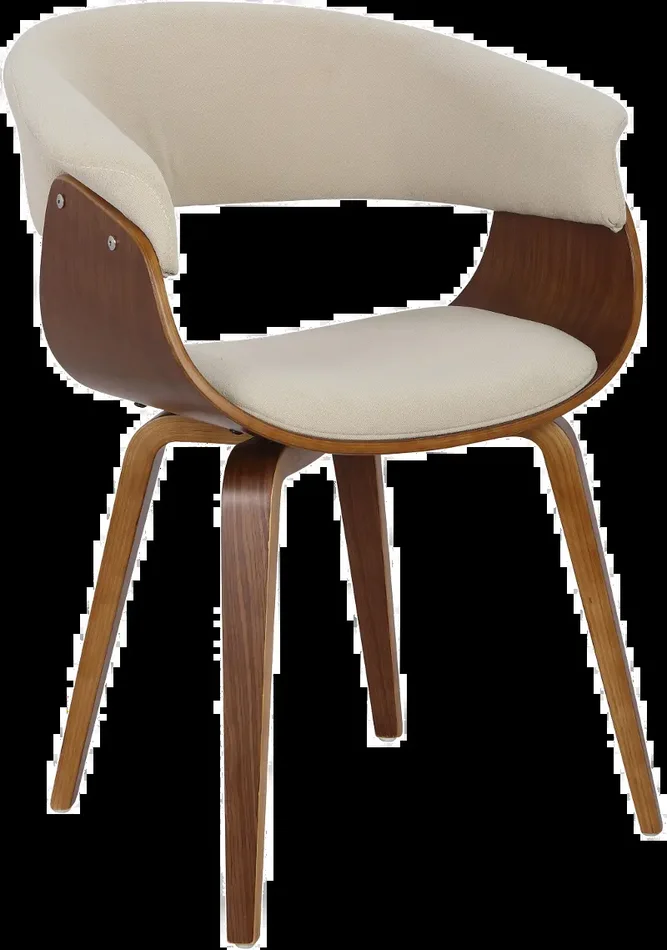 Vintage Mod Cream Dining Room Chair