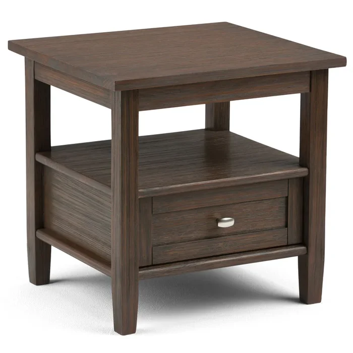 Warm Shaker – End Table – Farmhouse Brown