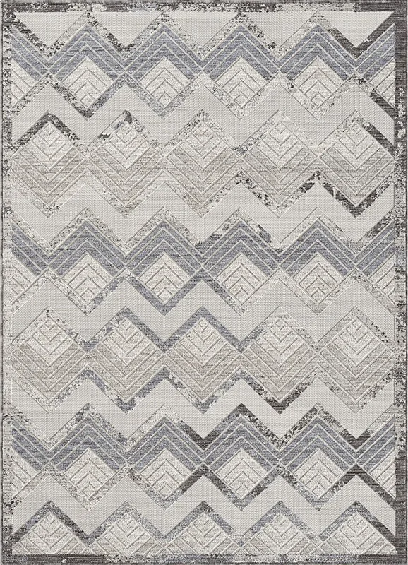 Wessard Blue/Ivory 7’10 x 8’10 Indoor/Outdoor Rug